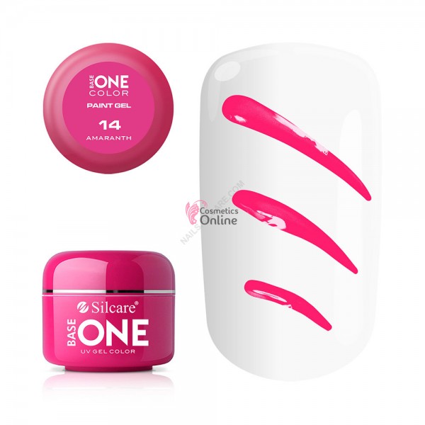 Gel UV Base One Silcare pentru pictura, carving, roz Amaranth